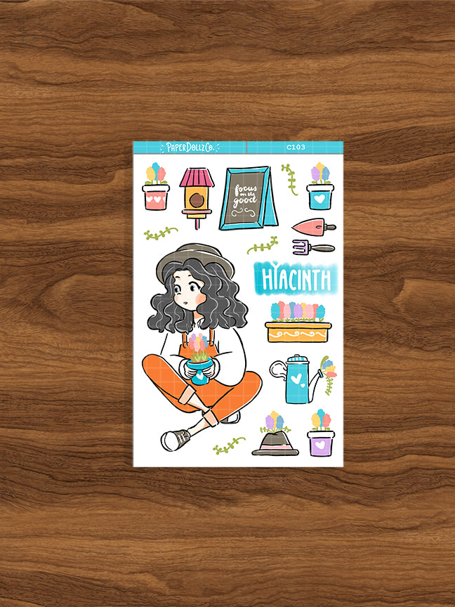 Hyacinth | Floriography | Collection Sticker | C103