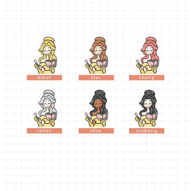 Bookworm Princess | Her Majesty | Collection Sticker | C105
