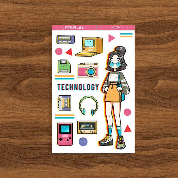 90's Technology | Remember the 90's | Collection Stickers | C130