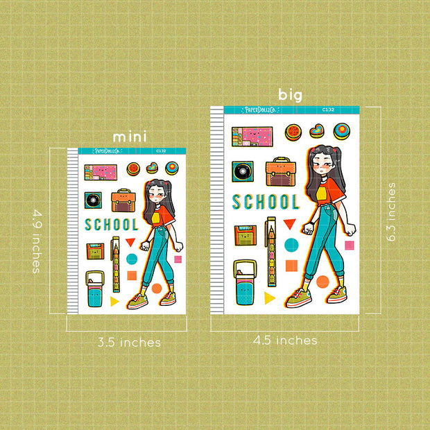 90's School | Back When 90s | Collection Stickers | C132