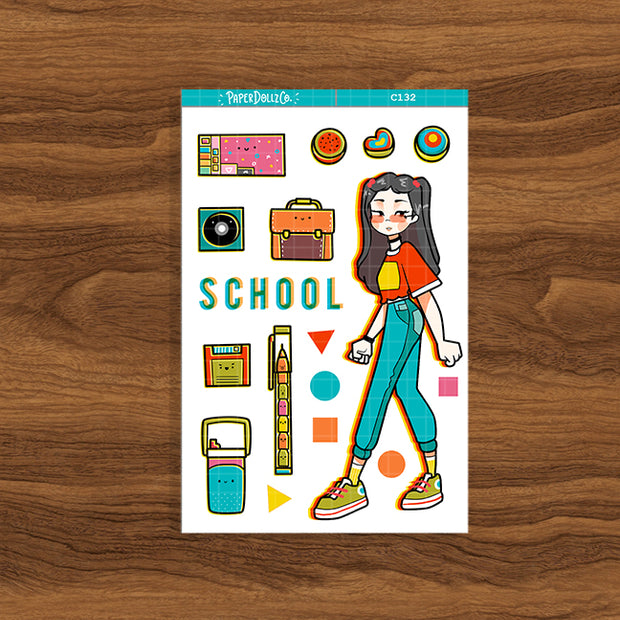 90's School | Back When 90s | Collection Stickers | C132
