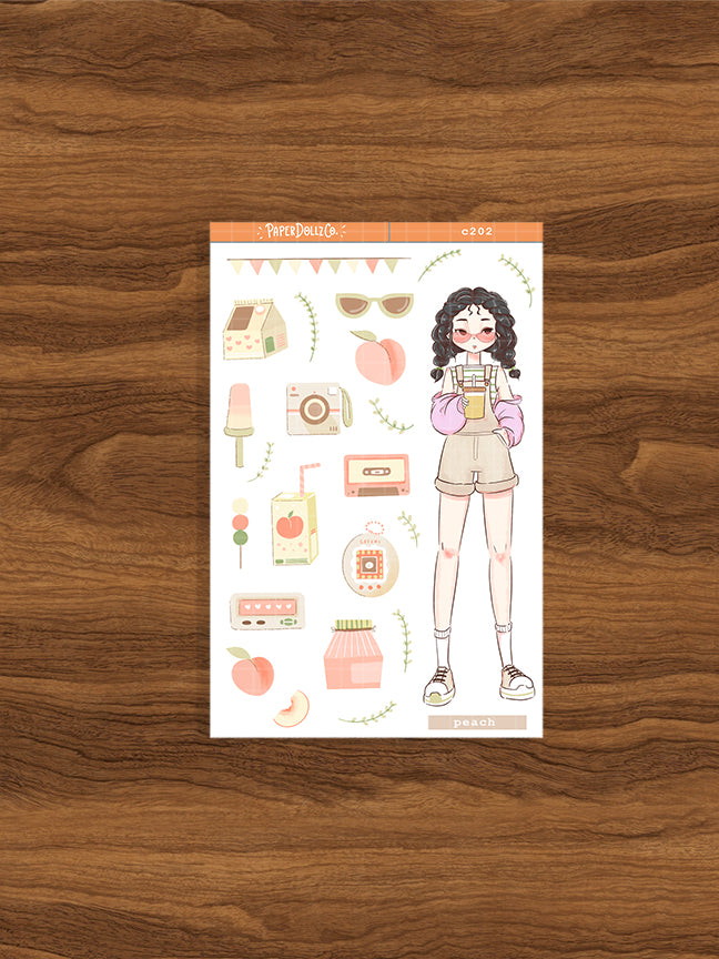 Peach | Sweet Summer | Collection Stickers | C202