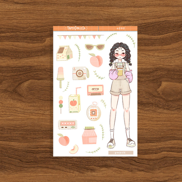 Peach | Sweet Summer | Collection Stickers | C202