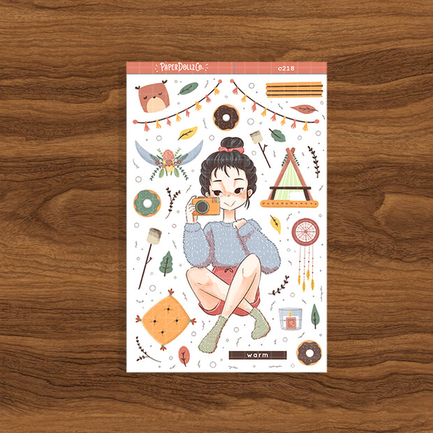 Warm | Slumber Party | Collection Stickers | C218