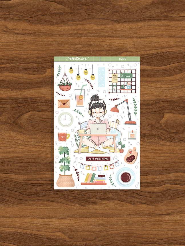 Work From Home | Snow Puff | Collection Stickers | C226
