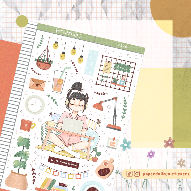 Work From Home | Snow Puff | Collection Stickers | C226