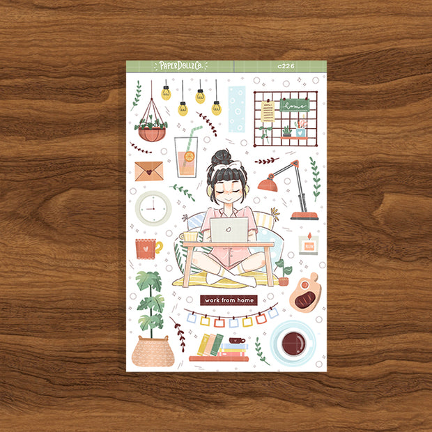 Work From Home | Snow Puff | Collection Stickers | C226