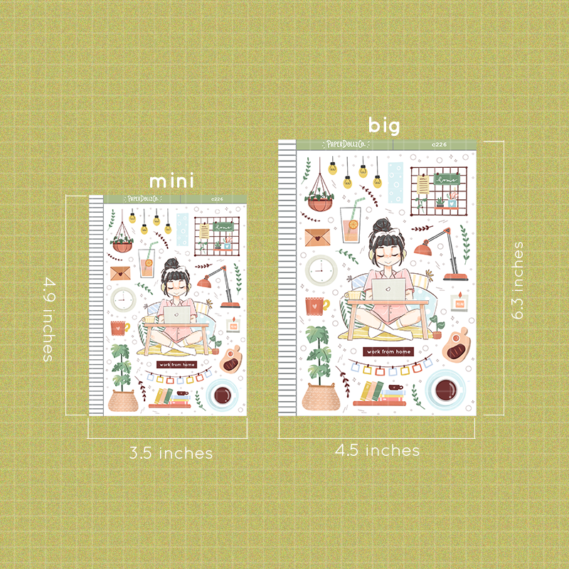 Work From Home | Snow Puff | Collection Stickers | C226