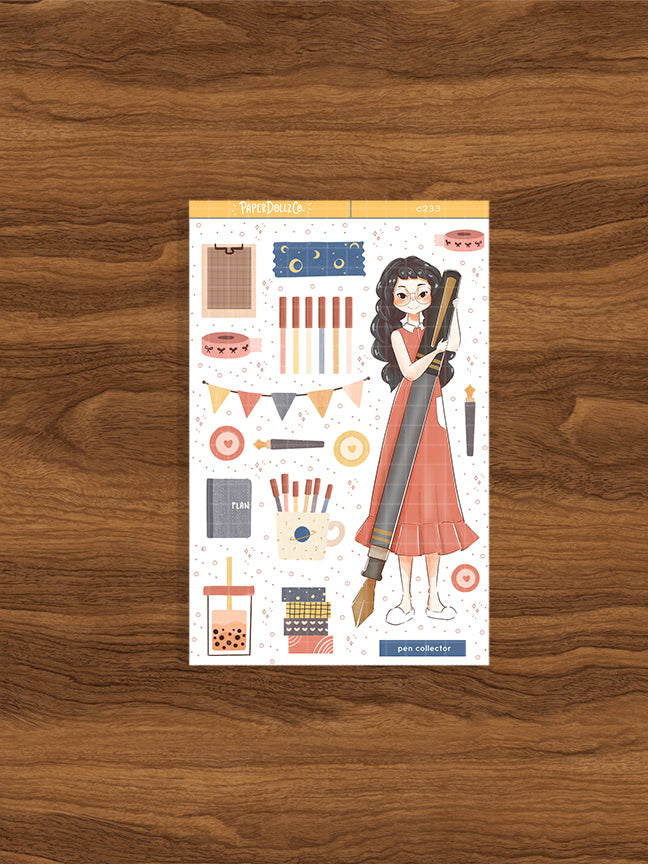 Pen Collector | Craft Library | Collection Stickers | C233