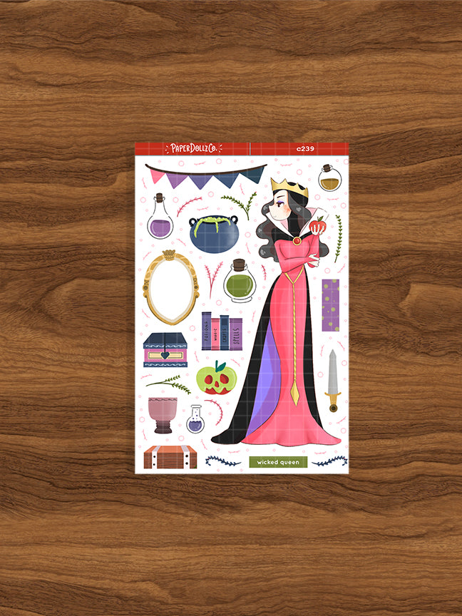 Wicked Queen | Villain Hotties | Collection Stickers | C239