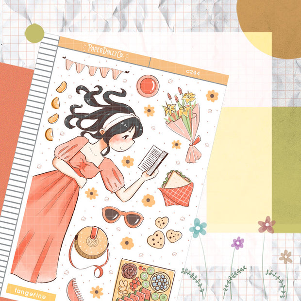 Tangerine | Picnic Diaries | Collections Stickers | C244