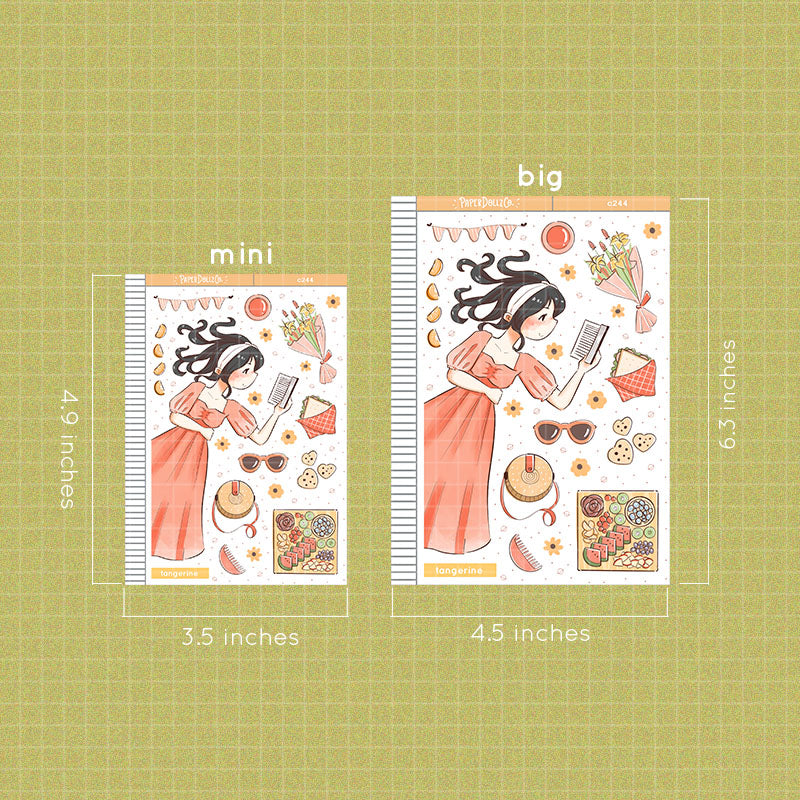 Tangerine | Picnic Diaries | Collections Stickers | C244
