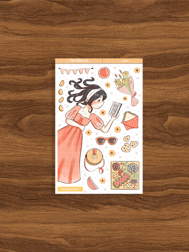 Tangerine | Picnic Diaries | Collections Stickers | C244