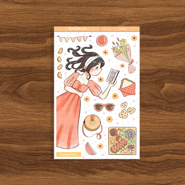 Tangerine | Picnic Diaries | Collections Stickers | C244