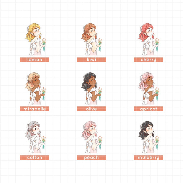Secret Garden | Shades of Pink | Just Dolls Sticker | J302