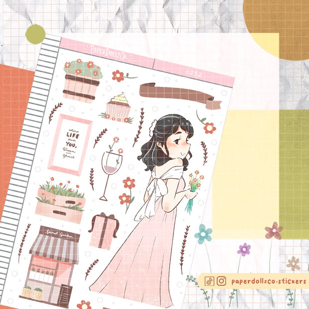 Secret Garden | Shades of Pink | Collection Stickers | C252