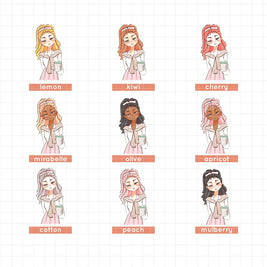 Shades of Pink | PaperDollzCo Planner | Sticker Book | CB031