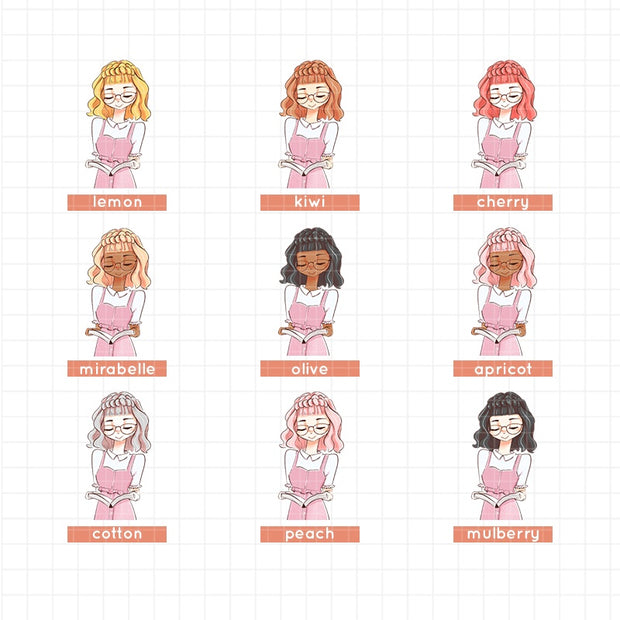 Blooms | Shades of Pink | Just Dolls Sticker | J304