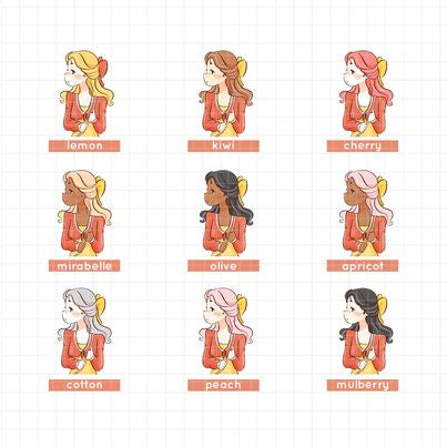 Summer Princess | PaperDollzCo Planner | Sticker Book | CB032