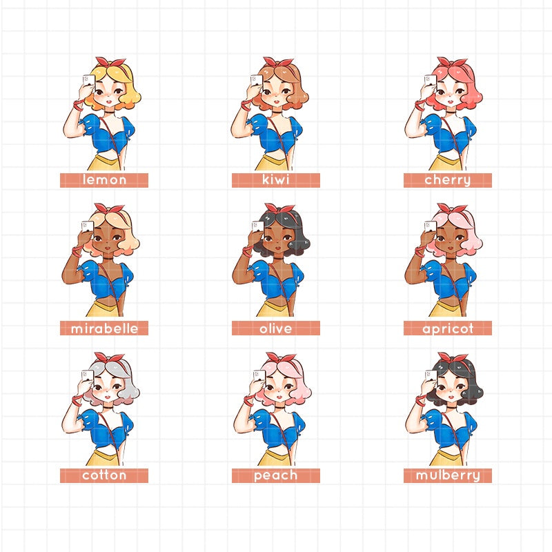 Summer Princess | PaperDollzCo Planner | Sticker Book | CB032