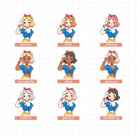 Summer Princess | PaperDollzCo Planner | Sticker Book | CB032