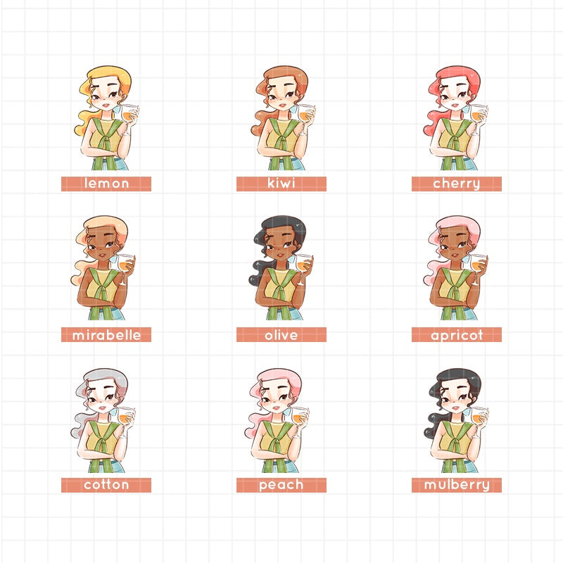 Summer Princess | PaperDollzCo Planner | Sticker Book | CB032