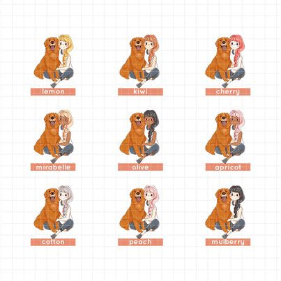Golden Retriever  | Fur In Love | Just Dolls Sticker | J316