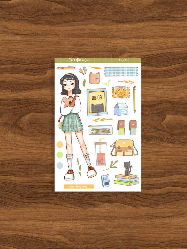 Motivated Student | School Is Cool | Collection Stickers | C267