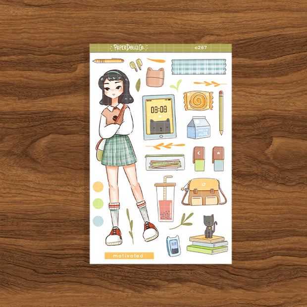 Motivated Student | School Is Cool | Collection Stickers | C267