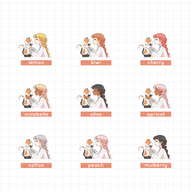 White Cat | Autumn Purrfection | Collection Stickers | C277