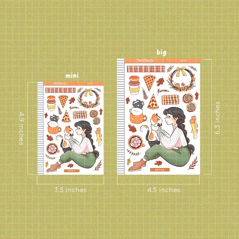 Calico Cat | Autumn Purrfection | Collection Stickers | C272
