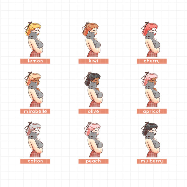 White Cat | Autumn Purrfection | Collection Stickers | C278