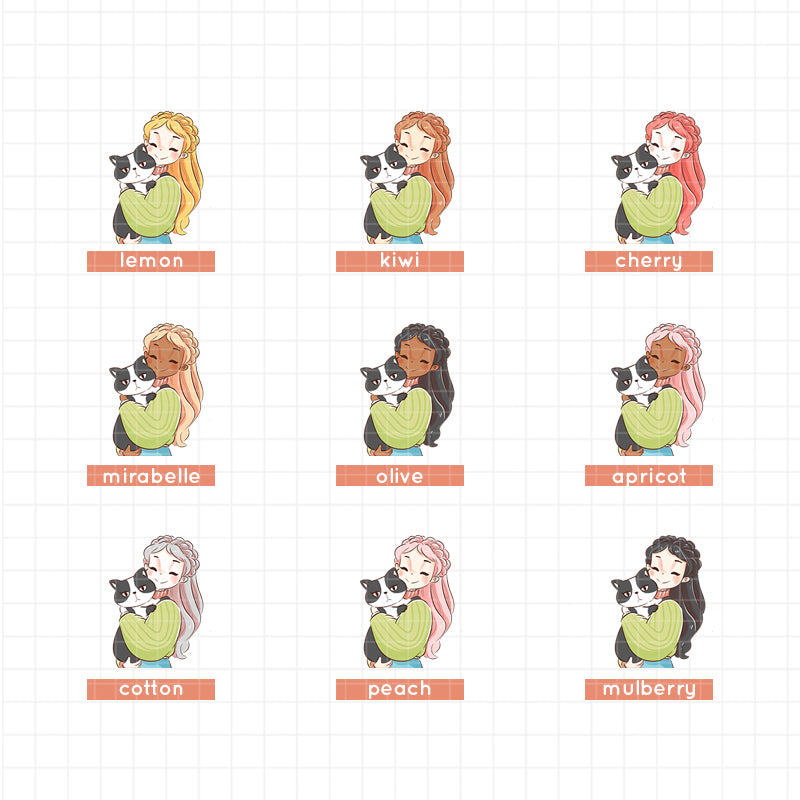 White Cat | Autumn Purrfection | Collection Stickers | C279