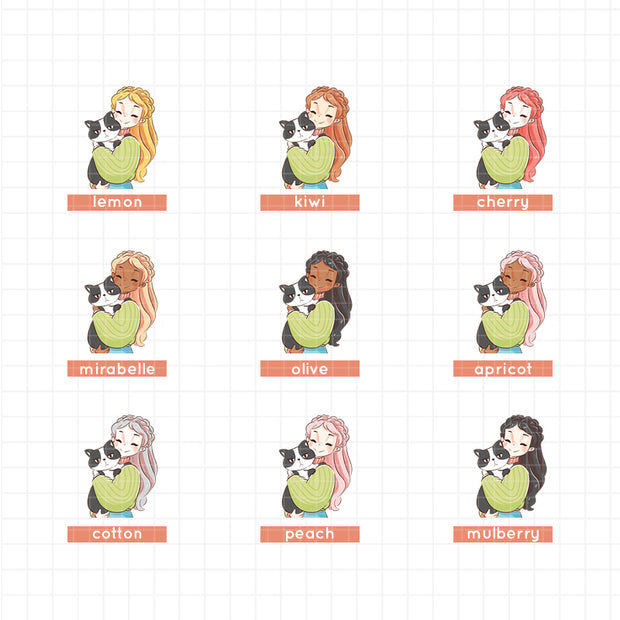 White Cat | Autumn Purrfection | Collection Stickers | C279