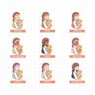 White Cat | Autumn Purrfection | Collection Stickers | C280