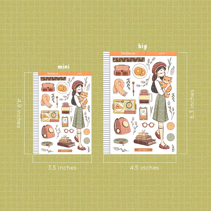 Ginger Cat | Autumn Purrfection | Collection Stickers | C275