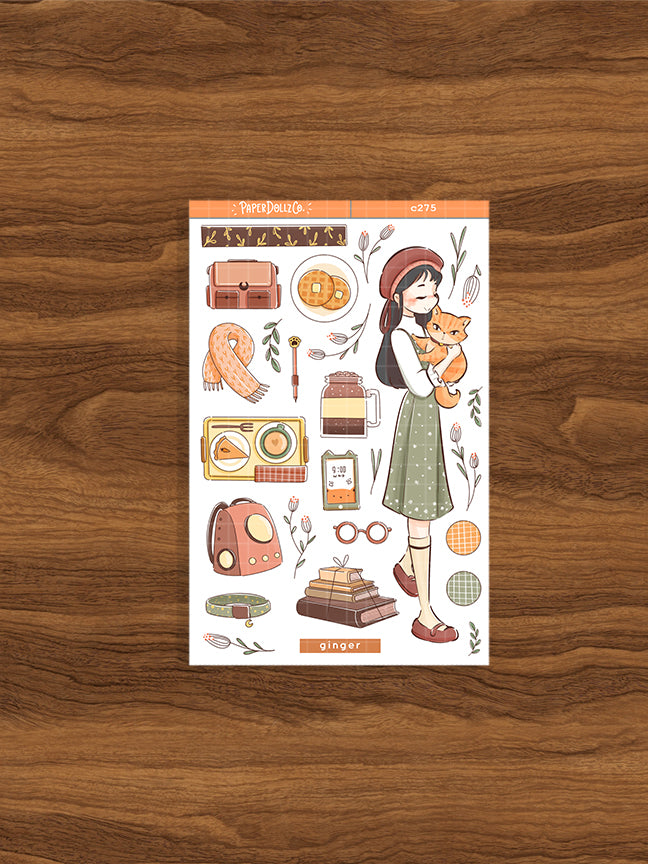Ginger Cat | Autumn Purrfection | Collection Stickers | C275
