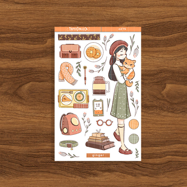 Ginger Cat | Autumn Purrfection | Collection Stickers | C275