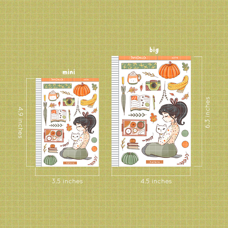 White Cat | Autumn Purrfection | Collection Stickers | C281