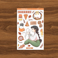 White Cat | Autumn Purrfection | Collection Stickers | C277