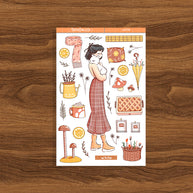White Cat | Autumn Purrfection | Collection Stickers | C278