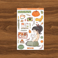 White Cat | Autumn Purrfection | Collection Stickers | C281