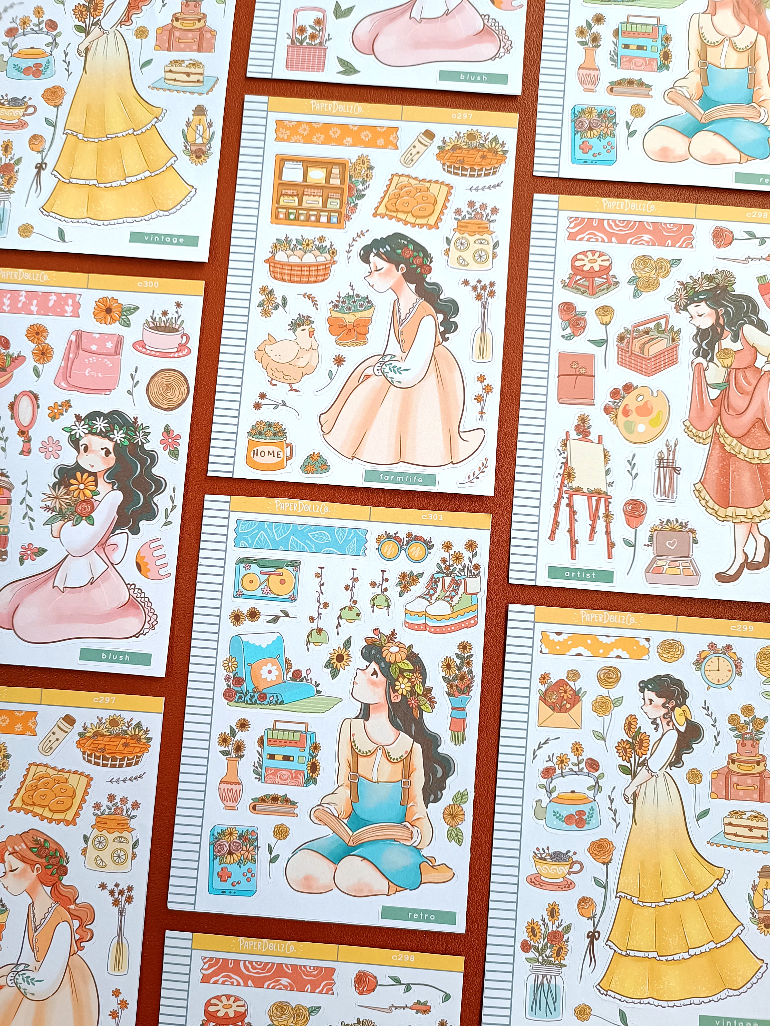 Retro | The Pretty Petal | Collection Stickers | C301