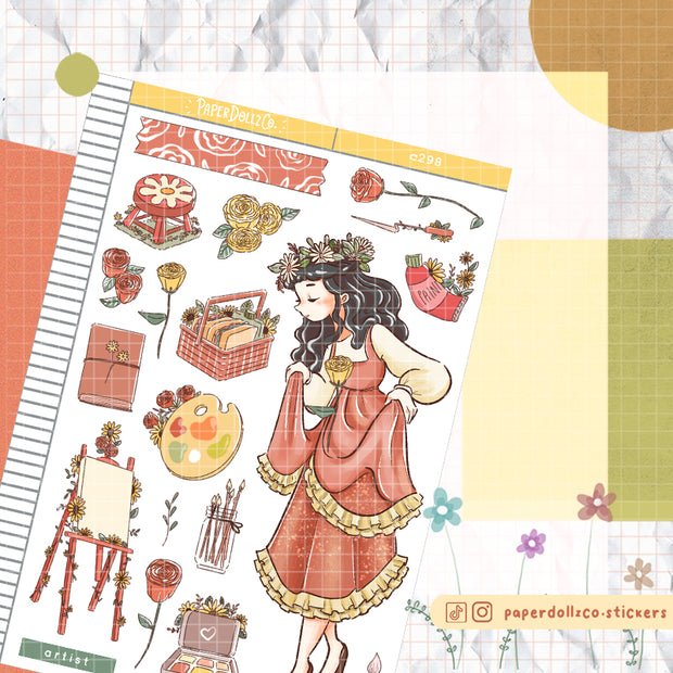 Artist | The Pretty Petal | Collection Stickers | C298