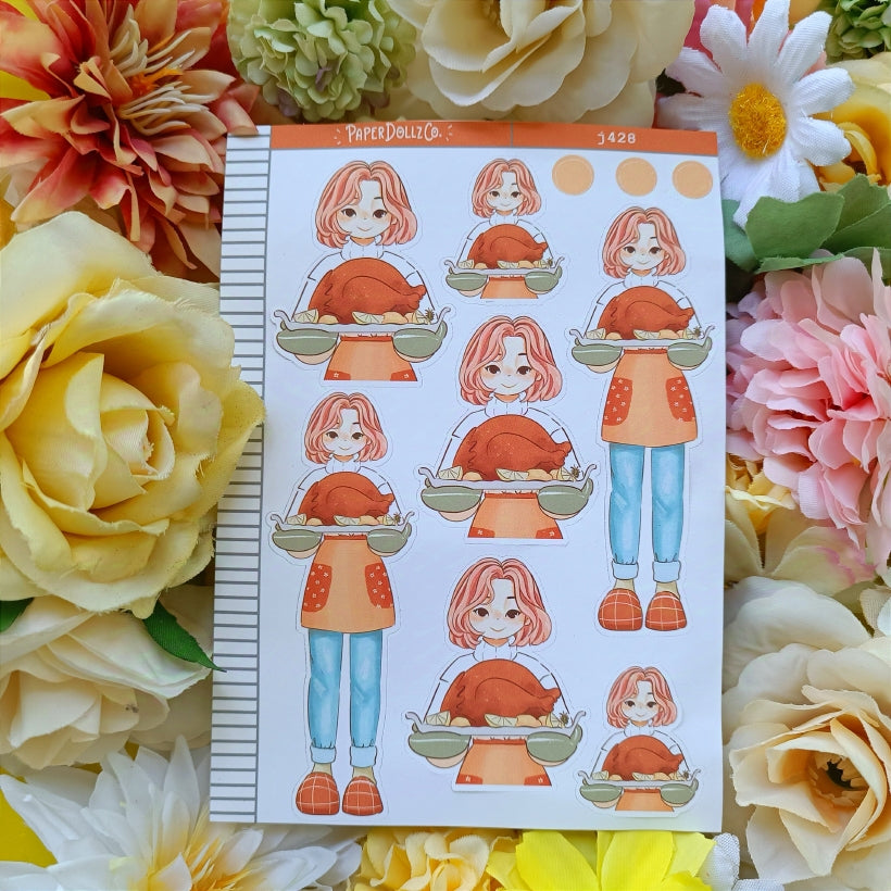 Thanksgiving | Fabulous Fall | Just Dolls Stickers | J428