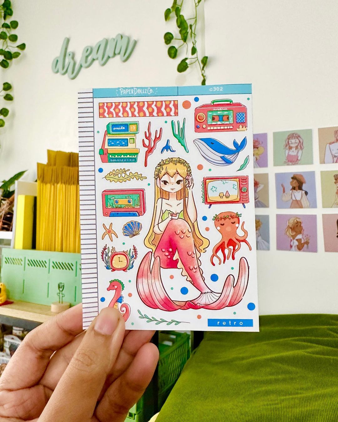 Retro | The Modern Mermaids | Collection Stickers | C302