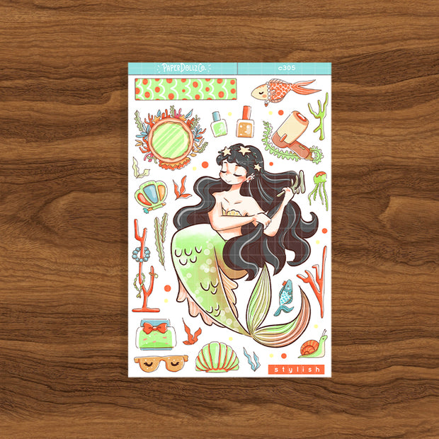 Stylish | The Modern Mermaids | Collection Stickers | C305
