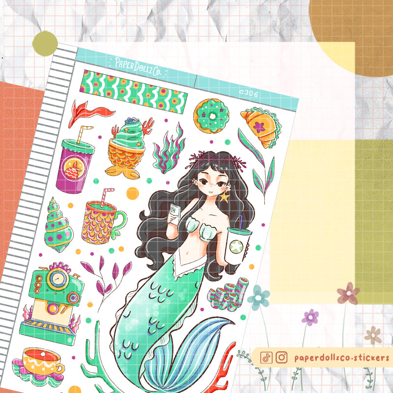Coffeeholic | The Modern Mermaids | Collection Stickers | C306