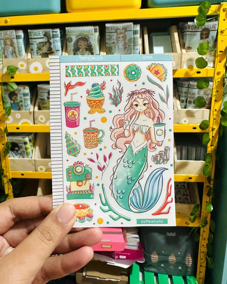 Coffeeholic | The Modern Mermaids | Collection Stickers | C306