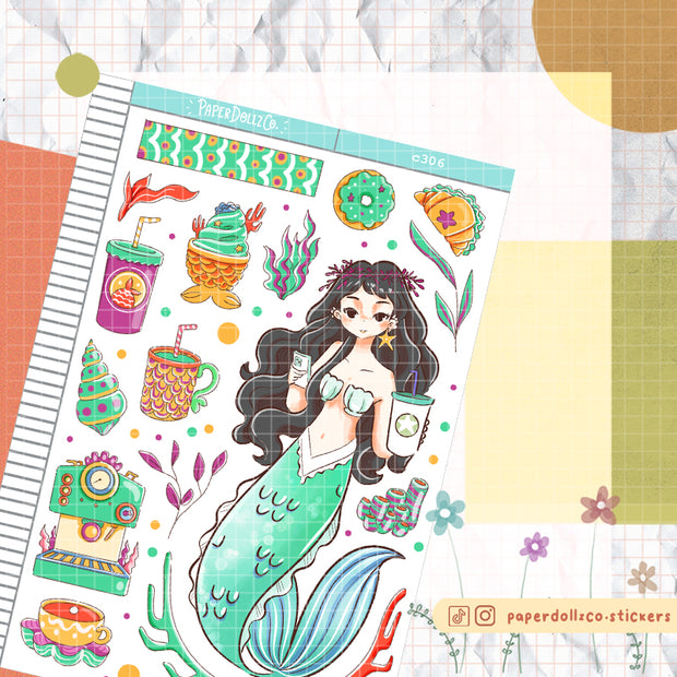 Coffeeholic | The Modern Mermaids | Collection Stickers | C306